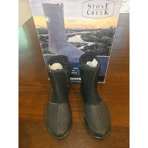 STONE CREEK FishGear Neoprene Fishing Wading Boots Black‎ Size 4